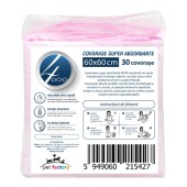 4DOG Maxi, covorașe absorbante câini, poliester 4DOG Maxi, covorașe absorbante câini, cu benzi adezive, poliester, pachet economic, 60x60cm, 30buc