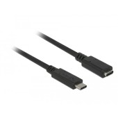 85533, Prelungitor SuperSpeed USB (USB 3.1 Gen 1) cu port USB Type-C tată > port mamă, 3 A, de 1,0 m, negru