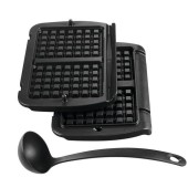 Accesoriu pentru gofre Tefal XA724810, placi antiaderente, lavabil in masina de spalat vase, compatibil cu OptiGrill+ GC712xxx, GC714xxx, GC716xxx si OptiGrill Elite GC750xxx, Negru