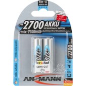 Acumulator/Incarcator 1x2 rech. battery 2700 Mignon AA 2500 mAh