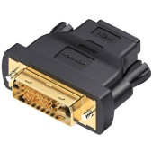 Adapter DVI (24+1) męski na HDMI 1.4 żeński Vention ECDB0 1080P 60Hz (czarny)