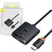 Adapter HDMI Baseus 2w1 z kablem 1m (czarny)