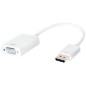 Adaptor audio video LogiLink, DisplayPort 1.2, VGA , Alb