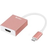 Adaptor Benks 6948005934767, USB-C - HDMI (Roz/Auriu)