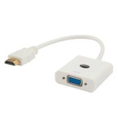 Adaptor convertor semnal HDMI la VGA, Savio CL-27/B, Alb