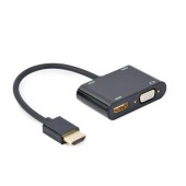 Adaptor Gembird A-HDMIM-HDMIFVGAF, HDMI, VGA, 4K/30Hz (Negru)