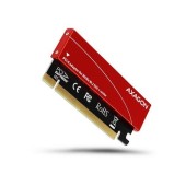 Adaptor Intern AXAGON PCEM2-S, PCI-E 3.0 16x - M.2, SSD NVMe, Suport SSD pana la 80 mm, low profile, Radiator Inclus (Rosu)