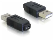 Adaptor micro USB A+B MAMA la USB 2.0 TATA, DELOCK-65029