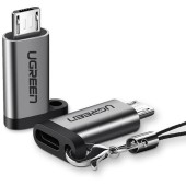 Adaptor USB tip C la micro USB gri