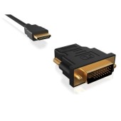 Adaptor video Icy Box DVI-D la HDMI, Negru