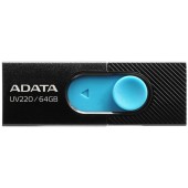 Adata Usb Flash Drive Adata Uv220 64gb, Black/Blue Retail, Usb 2.0