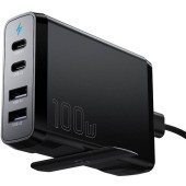 Ładowarka sieciowa 2xUSB-C 2xUSB-A 100W Essager GaN (czarna)