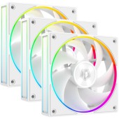 AF-127 White ARGB 120mm Three Fan Pack