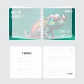 Agendă personalizată, 21x21cm, copertă carton și folie