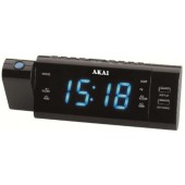 Akai Radio ceas Akai ACR-3888, proiectie, incarcator telefon USB, negru