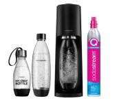 Aparat de preparat sifon SodaStream Terra, Pachet Promo cu 3 sticle (Negru)