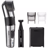 Aparat de tuns parul si aranjat barba BaByliss Carbon Steel Hair Clipper, 2 accesorii E977E