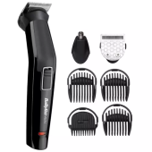 Aparat de tuns si ras BaByliss MT725E 6in1 Multi Trimmer, 6 accesorii, 2 capete, Negru