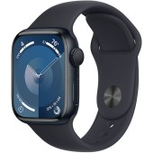 Apple Apple Watch S9, GPS, Carcasa Midnight Aluminium 45mm, Midnight Sport Band - S/M