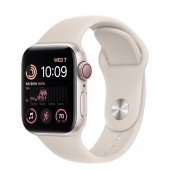 Apple Apple Watch SE 2 (2022), GPS, Cellular, Carcasa Starlight Aluminium 40mm, Starlight Sport Band