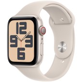 Apple Apple Watch SE (2023), GPS, Cellular, Carcasa Starlight Aluminium 44mm, Starlight Sport Band - M/L