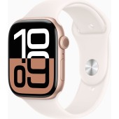 Apple Watch Seria 10, GPS + Cellular, 46 mm, Rose Gold Aluminium Case, Light Blush Sport Band, M/L