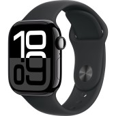 Apple Watch Series 10 , GPS, 42mm Jet Black Aluminium Case, Black Sport Band, S/M