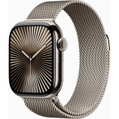 Apple Watch Series 10, GPS + Cellular, 42mm, Natural Titanium Case, Natural Milanese Loop