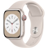 Apple Watch Series 8 GPS + Cellular, 41mm, Starlight Aluminium Case, Starlight Sport Band