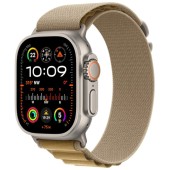 Apple Watch Ultra 2, GPS, Cellular, 49 mm, Carcasa Natural Titanium, Tan Alpine Loop, Large