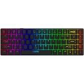 AQIRYS Tastatura AQIRYS Mira wireless, Outemu Red Switch, 60% NKRO, Bluetooth, iluminare RGB, USB, Negru