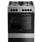 Aragaz mixt Beko FSE62110DX, Cuptor electric, Grill, 4 arzatoare