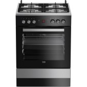 Aragaz mixt Beko FSM62530DXMS, Cuptor electric, Grill, 4 arzatoare