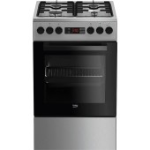 Aragaz mixt Beko FSMT52320DXO, Cuptor electric, Grill, Rotisor, 4 arzatoare