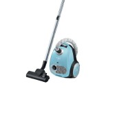 Aspirator cu sac Bosch MoveOn Mini Blue BGB25MON1, 600 W, Sac 3,5 l, Putere ajustabila, Raza de actiune 8 m (Albastru/Alb)