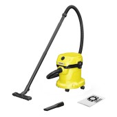 Aspirator umed/uscat Karcher WD 2 V-15/4/18 1.628-003.0, 1000W, 15L, Aspirare umeda si uscata, Maner transport pliabil, Functie de suflare, Duza spatii inguste, Galben