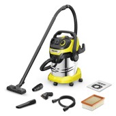 Aspirator umed/uscat Karcher WD 5 P S V-25/5/22 Workshop, 2100 W, 25 L, Functie curatare filtru, Galben/Negru