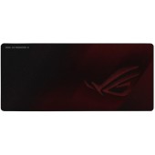 Asus Mousepad gaming ASUS ROG Scabbard II, logo ROG fosforescent, baza cauciucata, cusaturi anti-rupere, Negru Visiniu