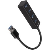 AXAGON HUB USB AXAGON HUE-M1A, 4x USB3.2 Gen 1, metalic, cablu USB-A 20 cm