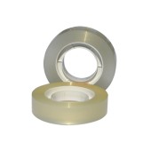 Bandă adezivă Optima - transparent, ambalată individual, 18mm x 33 m, 40 microni