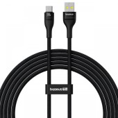 Baseus Cablu Flash 2 USB-A la Type-C Fast Charging, 100W PD QC, 5A, 2 m, Negru
