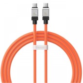 Baseus Cablu Type-C la Type-C CoolPlay Series Fast Charging, 100W, 1m, Portocaliu