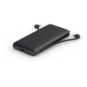 Baterie Externa 10 000mAh with cables USB-C/LTG Black