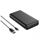 Baterie externa W2032C-100, 20000 mAh, 1x USB, 2x USB-C, negru, Power Delivery 100W