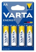 Baterii alcaline AA, 4 buc Varta Energy R6