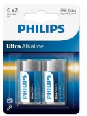 Baterii Philips Ultra Alkaline C, 2 buc