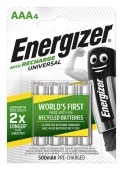 Baterii reincarcabile universale Energizer, AAA, LR03, 1.2V, 500mAh, 4 buc/set