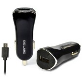 Beline Incarcator auto USB + microUSB, Beline, 1A, Negru