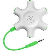 Belkin Adaptor Belkin RockStar, 5x 3.5 mm, White