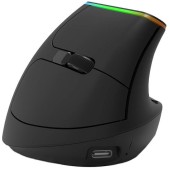 Bezdrátová vertikální myš Delux M618DB BT4.0 2,4Ghz 4000DPI RGB